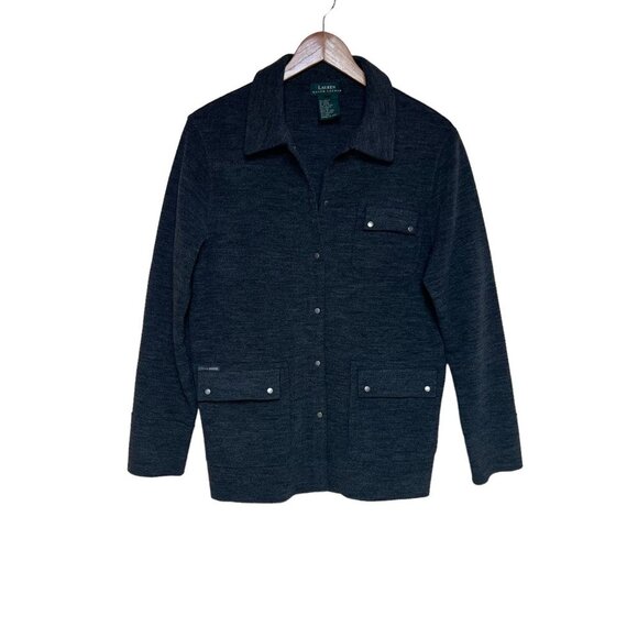 Ralph Lauren Jackets & Blazers - Lauren Ralph Lauren woman size Small Wool Blend Snap Button Jacket/Cardigan